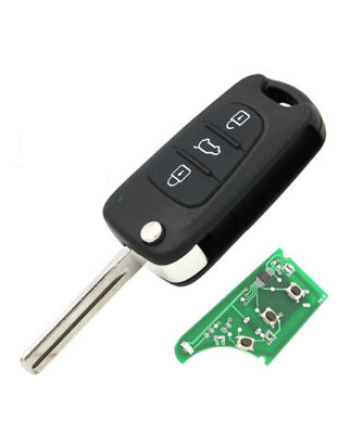 GUSCIO CHIAVE COMPLETO CON CHIP ID46 TIPO FREQUENZA: 433MHZ TASTO APERTURA TASTO CHIUSURA TASTO PORTELLONE KIA PICANTO SA 20042