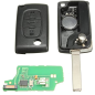 GUSCIO CHIAVE COMPLETO CON CHIP ID46 CE0536 TIPO FREQUENZA: 433MHZ TASTO APERTURA TASTO CHIUSURA TASTO PORTELLONE PEUGEOT 307 3