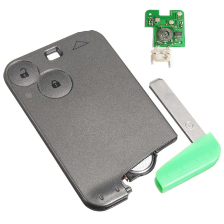 GUSCIO CHIAVE COMPLETO CON CHIP 7947 TIPO FREQUENZA: 433MHZ TASTO APERTURA TASTO CHIUSURA RENAULT LAGUNA KG0KG1 20002007      ,