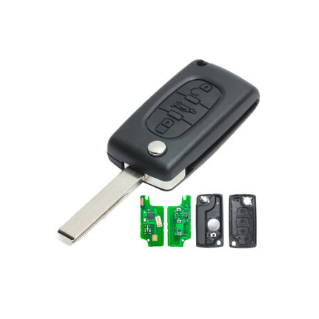 GUSCIO CHIAVE COMPLETO CON CHIP ID46 C0536 TIPO FREQUENZA: 433MHZ TASTO APERTURA TASTO CHIUSURA TASTO PORTELLONE PEUGEOT 407 6D
