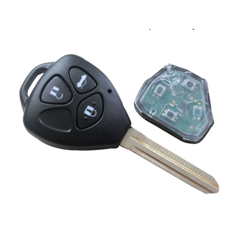 GUSCIO CHIAVE COMPLETO CON CHIP 4D67 TIPO FREQUENZA: 315MHZ TASTO APERTURA TASTO CHIUSURA TASTO PORTELLONE TOYOTA CAMRY 1996   