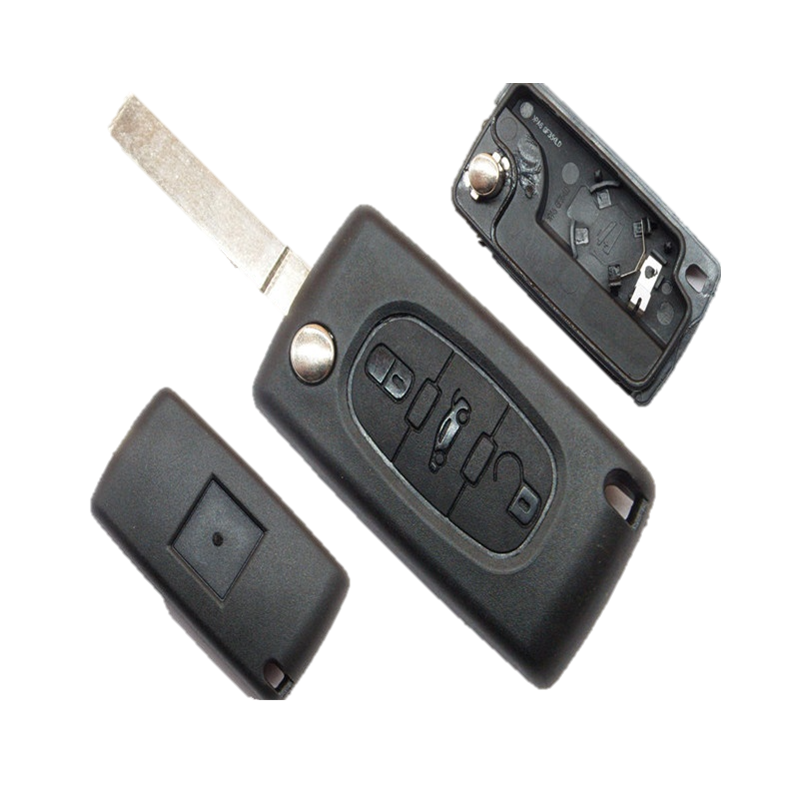 GUSCIO CHIAVE 3 TASTI: ALLOGGIO BATTERIA TASTO APERTURA TASTO CHIUSURA TASTO PORTELLONE LAMA SIP22 CITROEN C3 FCFN 20022010    
