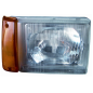 PROIETTORE DESTRO H4 MODELLO *DEPO* CON PREDISPOSIZIONE REGOLAZIONE MANUALE CON LENTE ARANCIO FIAT PANDA 141 19862003