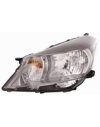 PROIETTORE SINISTRO CON PARABOLA CROMATA CON BORDO SUPERIORE GRIGIO SCURO TOYOTA YARIS III P13 20112014