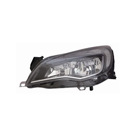 PROIETTORE SINISTRO CON PARABOLA NERA CON BORDO CROMATO CON MOTORE CON LUCE DIURNA OPEL ASTRA J 5DSW P10 20132016