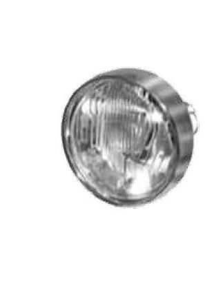 PROIETTORE DESTROSINISTRO ASIMMETRICO SENZA LUCE DI POSIZIONE CON CORNICE CROMATA FIAT 500 F  L  R 19651975