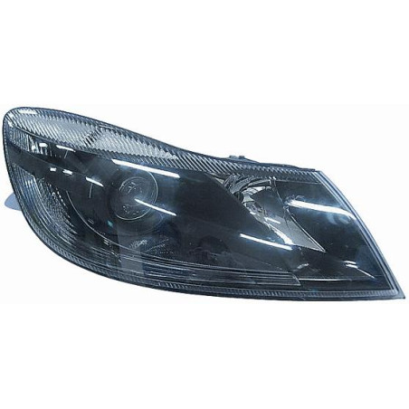 PROIETTORE DESTRO CON PARABOLA NERA CON MOTORE SKODA OCTAVIA 5 3U4 20082013