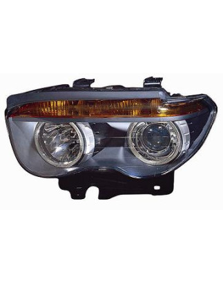 PROIETTORE SINISTRO CON PARABOLA NERA CON MOTORE BMW SERIES 7 E65E66 20022008       VERS 2005