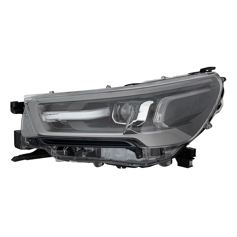 PROIETTORE DESTRO LED-WY21W CON MOTORE CON CORNICE NERA TOYOTA HI-LUX 2WD4WD 2020