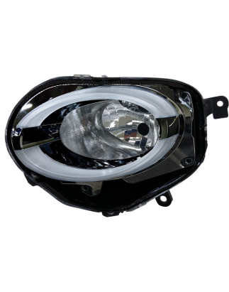 PROIETTORE INFERIORE DESTRO H7-W21W A LED REGOLAZIONE MANUALE CON PARABOLA NERA FIAT 500 312 2015