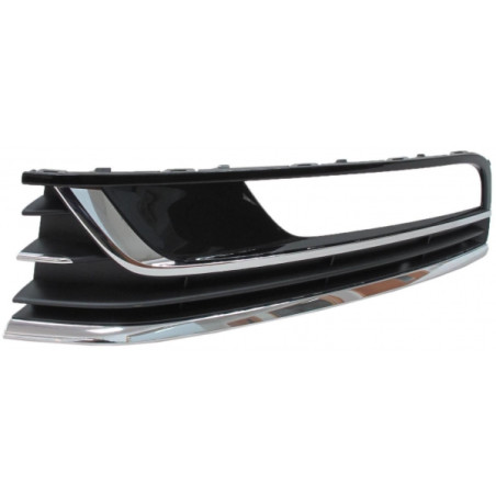 GRIGLIA PARAURTI ANTERIORE SINISTRA NERA LUCIDA CON FENDINEBBIA CON PROFILI CROMATI VOLKSWAGEN PASSAT 362365 20112015