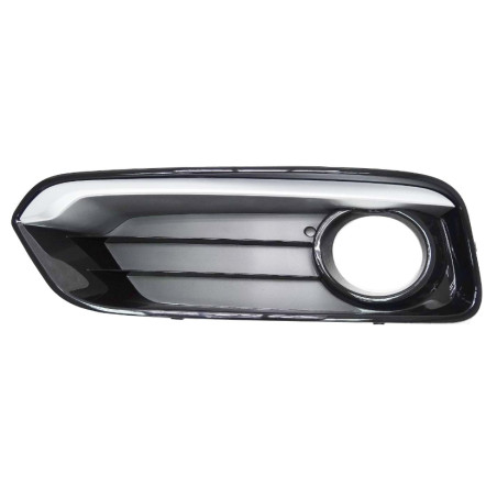 GRIGLIA PARAURTI ANTERIORE SINISTRA NERA LUCIDA CHIUSA CON FENDINEBBIA CON MODANATURA SILVER BMW SERIES 1 35D F21F20 20152019