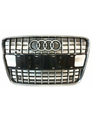 GRIGLIA PARAURTI ANTERIORE CENTRALE NERA E CROMATA AUDI Q7 4LB 20092015