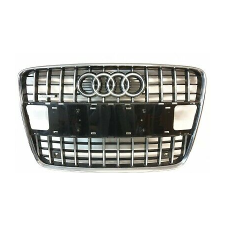 GRIGLIA PARAURTI ANTERIORE CENTRALE NERA E CROMATA AUDI Q7 4LB 20092015