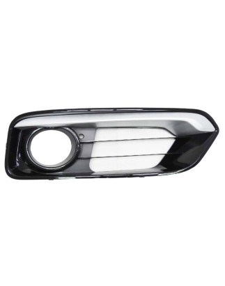 GRIGLIA PARAURTI ANTERIORE DESTRA NERA LUCIDA SEMIAPERTA CON FENDINEBBIA CON MODANATURA SILVER BMW SERIES 1 35D F21F20 20152019