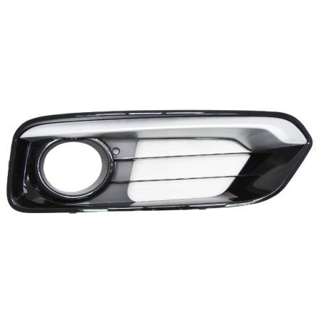 GRIGLIA PARAURTI ANTERIORE DESTRA NERA LUCIDA SEMIAPERTA CON FENDINEBBIA CON MODANATURA SILVER BMW SERIES 1 35D F21F20 20152019