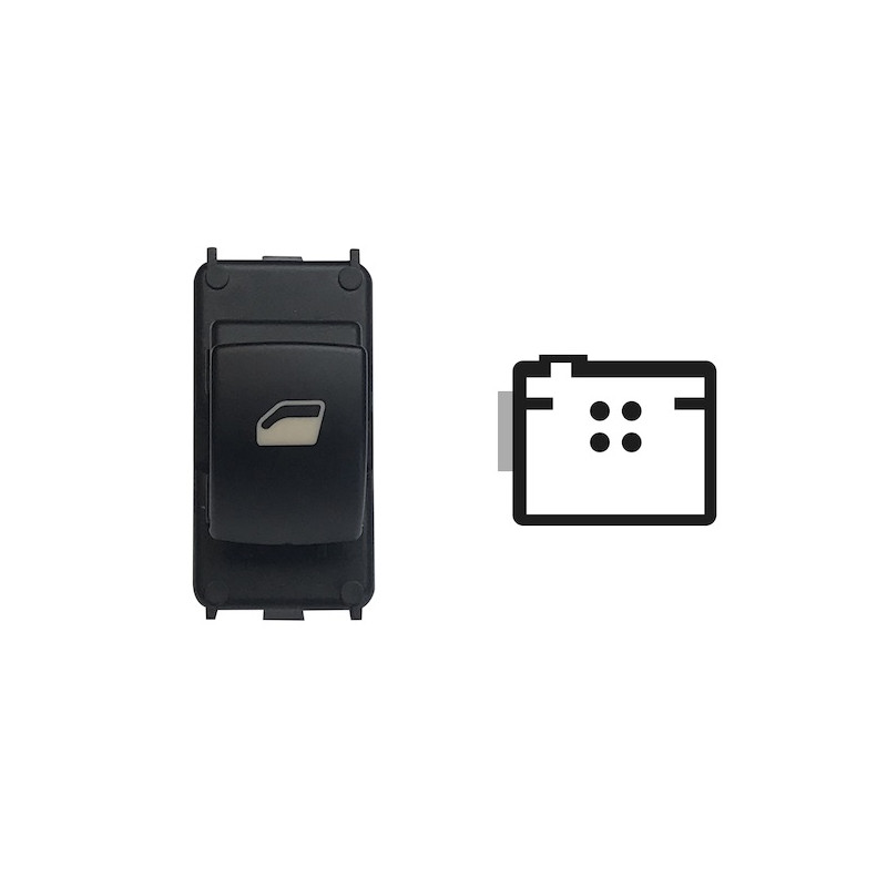 INTERRUTTORE ALZACRISTALLI PORTA ANTERIORE DESTRA 4 PIN 1 INTERRUTTORE COMFORT CITROEN BERLINGO B9 20082015      , CITROEN C4 L