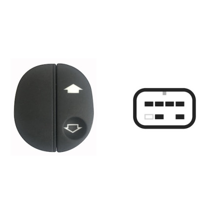 INTERRUTTORE ALZACRISTALLI PORTA ANTERIORE DESTRA 6 PIN 1 INTERRUTTORE SENZA LOGO ALZACRISTALLO FORD FIESTA JAJB 20022008      