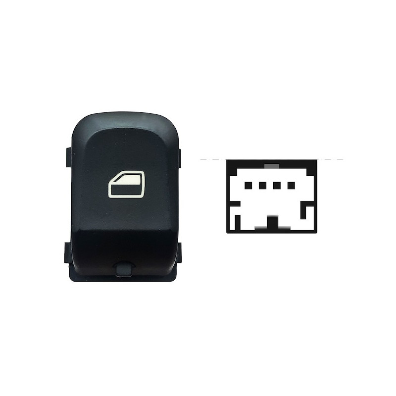 INTERRUTTORE ALZACRISTALLI PORTA ANTERIORE DESTRA 4 PIN 1 INTERRUTTORE NEROBIANCO AUDI A4 8KH8K28K5 20072011      , AUDI A4 8KH