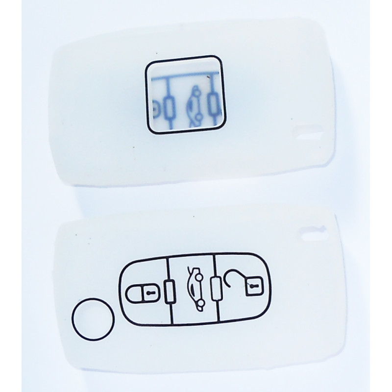COVER CHIAVE BIANCO CON RIQUADRI NERI 3 TASTI: TASTO APERTURA TASTO CHIUSURA TASTO PORTELLONE PEUGEOT 207 WDWAWC 20062014      