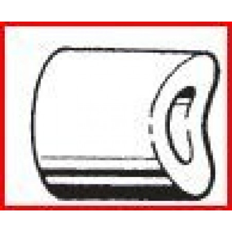 STAFFA DISTANZIALE CROMATO PER TUBI PARAURTI FIAT 500 F  L  R 19651975