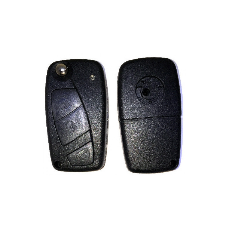 GUSCIO CHIAVE NERO 3 TASTI: VANO BATTERIA POSTERIORE TASTO APERTURA TASTO CHIUSURA TASTO PORTELLONE LAMA SIP22 FIAT DOBLO 11922