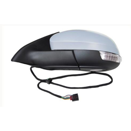 RETROVISORE ELETTRICO DESTRO 9 PIN CON PRIMER TERMICO RICHIUDIBILE ELETTRICAMENTE CON FANALINO INTEGRATO CON LUCE DI CORTESIA S