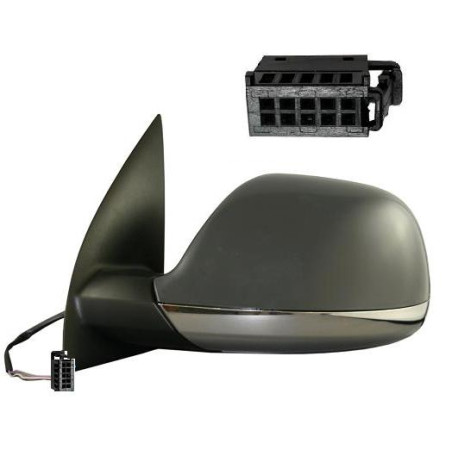 RETROVISORE ELETTRICO DESTRO 5 PIN BASE CROMATA GPS SYSTEM VERS 72013 - CON PRIMER TERMICO VOLKSWAGEN AMAROK PU S6S7 20102016  