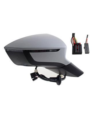 RETROVISORE ELETTRICO DESTRO 9+2 PIN CON PRIMER TERMICO RICHIUDIBILE ELETTRICAMENTE CON FANALINO INTEGRATO CON LUCE DI CORTESIA