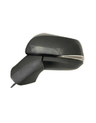 RETROVISORE ELETTRICO SINISTRO 12 PIN CALOTTA NERA LISCIA TERMICO RICHIUDIBILE ELETTRICAMENTE CON FANALINO INTEGRATO CON LUCE D