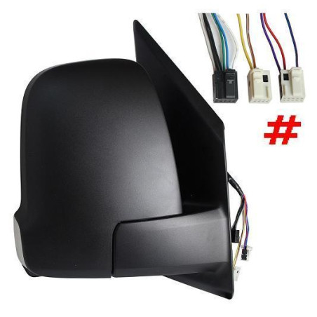 RETROVISORE ELETTRICO SINISTRO NERO 9 PIN MOD2019 3 CONNETTORI TERMICO RICHIUDIBILE ELETTRICAMENTE CON FANALINO INTEGRATO MERCE