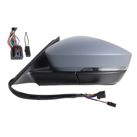 RETROVISORE ELETTRICO SINISTRO 9 PIN CON PRIMER TERMICO RICHIUDIBILE ELETTRICAMENTE CON FANALINO INTEGRATO CON LUCE DI CORTESIA