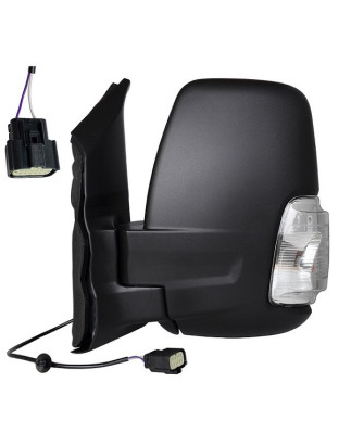 RETROVISORE MANUALE SINISTRO BRACCIO CORTO NERO 2 PIN 5W VERSIONE 012020 CON FANALINO INTEGRATO FORD TRANSIT F3FCDFDDFADFED 201
