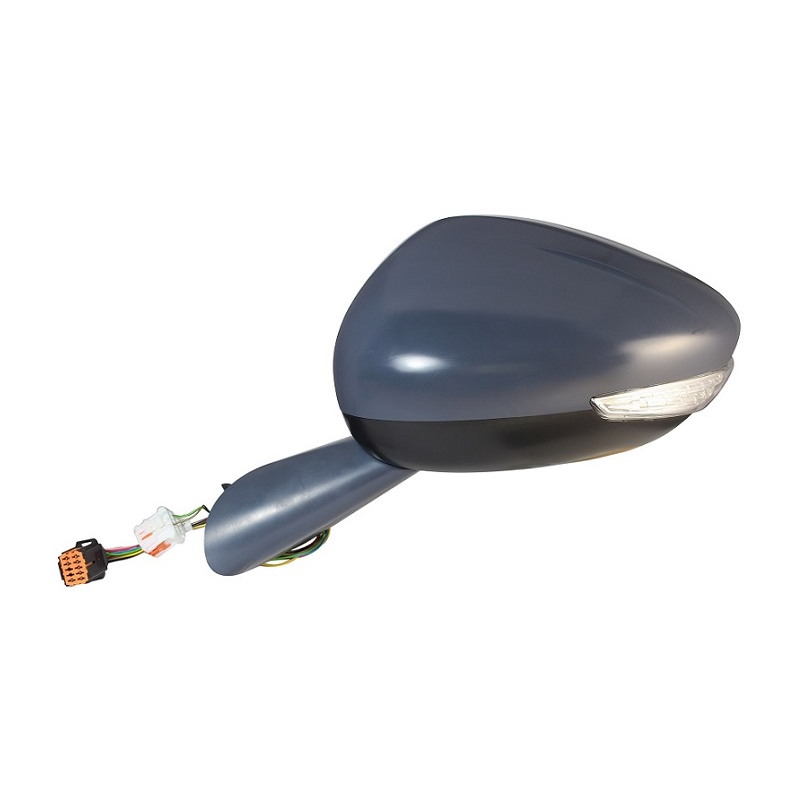 RETROVISORE ELETTRICO DESTRO 18 PIN CON PRIMER TERMICO RICHIUDIBILE ELETTRICAMENTE CON FANALINO INTEGRATO CON LUCE DI CORTESIA 