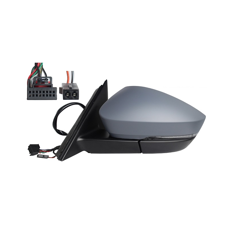 RETROVISORE ELETTRICO SINISTRO 10+2 PIN CON PRIMER TERMICO RICHIUDIBILE ELETTRICAMENTE CON FANALINO INTEGRATO CON LANE ASSIST S