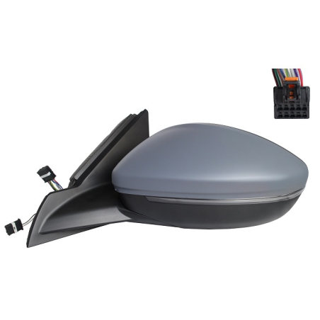 RETROVISORE ELETTRICO 8+2 PIN CON PRIMER TERMICO RICHIUDIBILE ELETTRICAMENTE CON FANALINO INTEGRATO CON SONDA OPEL CORSA F P2J0