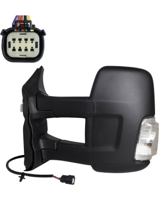RETROVISORE ELETTRICO DESTRO BRACCIO LUNGO NERO 6 PIN TERMICO CON FANALINO INTEGRATO BIANCO 5W FORD TRANSIT F3FCDFDDFADFED 2013