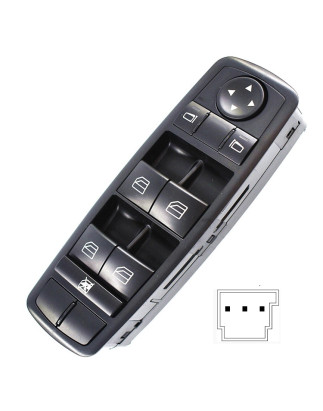 PULSANTIERA ALZACRISTALLI PORTA ANTERIORE SINISTRA 3 PIN 4 INTERRUTTORI NERO COMANDI RETROVISORI MERCEDES-BENZ GL X164 20062012