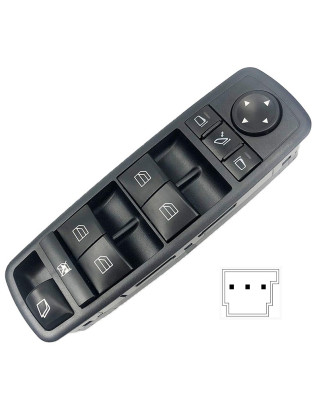 PULSANTIERA ALZACRISTALLI PORTA ANTERIORE SINISTRA 3 PIN 4 INTERRUTTORI FINESTRINO LATERALE ORIENTABILE COMANDI RETROVISORI RIB