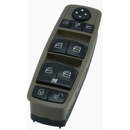 PULSANTIERA ALZACRISTALLI PORTA ANTERIORE SINISTRA 3 PIN 4 INTERRUTTORI MARRONE CHIUSURA CENTRALIZZATA COMANDI RETROVISORI RIBA