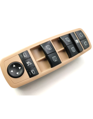 PULSANTIERA ALZACRISTALLI PORTA ANTERIORE SINISTRA 3 PIN 4 INTERRUTTORI BEIGE COMANDI RETROVISORI RIBALTABILI BLOCCO FINESTRINI