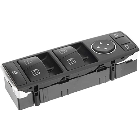 PULSANTIERA ALZACRISTALLI PORTA ANTERIORE SINISTRA 3 PIN 4 INTERRUTTORI CON CROMATURA COMANDI RETROVISORI BLOCCO FINESTRINI MER