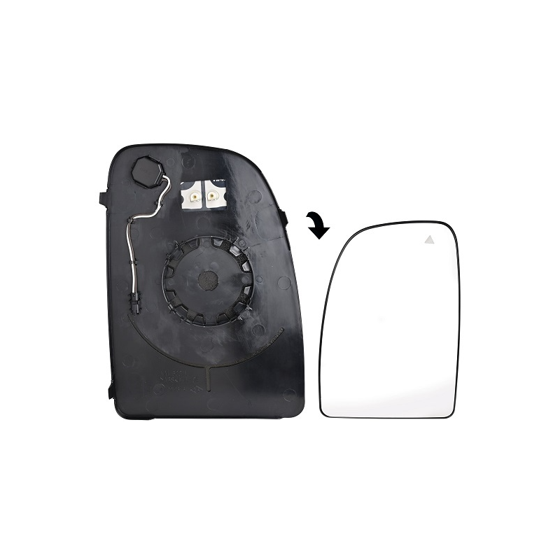 VETRO CON PIASTRA SINISTRO TERMICO BLIND SPOT FIAT DUCATO III 250 20062014