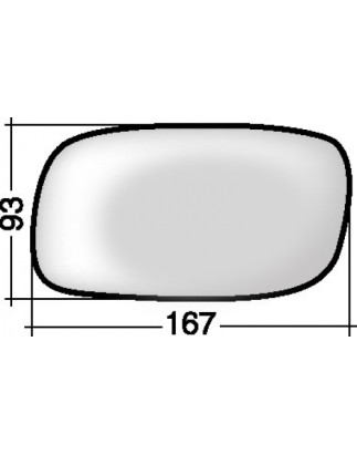 VETRO CON PIASTRA SINISTRO ASFERICO OPEL ASTRA F T92 19951998