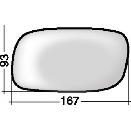 VETRO CON PIASTRA SINISTRO ASFERICO OPEL ASTRA F T92 19951998