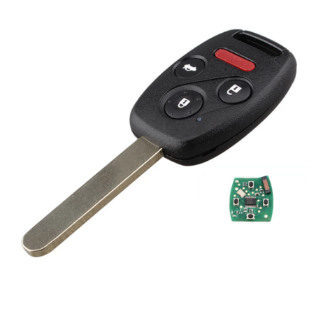 GUSCIO CHIAVE COMPLETO CON CHIP ID46 TIPO FREQUENZA: 3138MHZ TASTO APERTURA TASTO CHIUSURA TASTO PORTELLONE TASTO ANTIPANICO HO