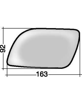 VETRO CON PIASTRA SINISTRO ASFERICO VOLKSWAGEN POLO 9N2 20022005