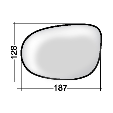 VETRO CON PIASTRA SINISTRO FIAT IDEA 350 20042010      , FORD KA RU8 20082016      , LANCIA MUSA 350 20032013      , LANCIA Y 3