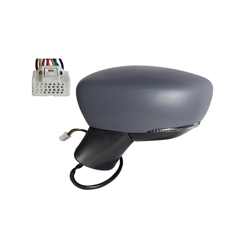 RETROVISORE ELETTRICO SINISTRO 9 PIN CON PRIMER TERMICO RICHIUDIBILE ELETTRICAMENTE CON FANALINO INTEGRATO LED NISSAN MICRA K14