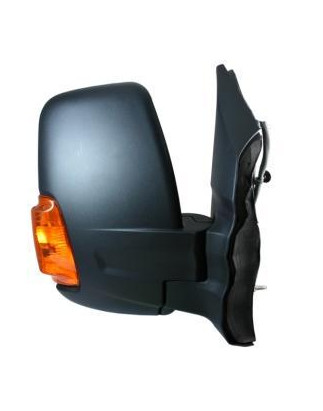 RETROVISORE ELETTRICO DESTRO BRACCIO CORTO NERO 8 PIN TERMICO RICHIUDIBILE ELETTRICAMENTE CON FANALINO INTEGRATO ARANCIO FORD T